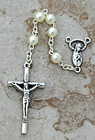 DR78W - Italian Rosary, Pearl, White