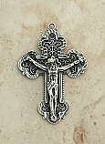 SSC10 - Sterling Silver Crucifix, Filigree, Unknown Origin, 2 1/4 in.