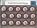 ITDJ - Italian Display of Rose Scented Rosaries, 15 pieces, St. Jude