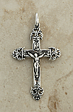SSC24 - Sterling Silver Crucifix, France, 2 1/4 in.