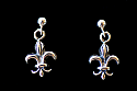 SSE26 - Sterling Silver Earrings, Fleur de Lis