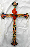 MXC13 - Mexican Hand Painted Cross, 20 in.