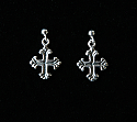 SSE10 - Sterling Silver Earrings, Cross