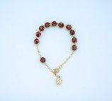 PMLB900R - Luminous Glass Rosary Bracelet from Fatima, Red