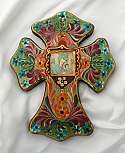 MXC12 - Mexican Hand Painted Cross, 10 in.