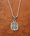 SSN65 - Sterling Silver Travelers Medal on Sterling Silver Chain